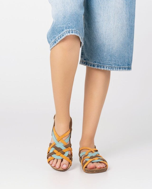 yokono Sandalia plana Ibiza 175 naranja