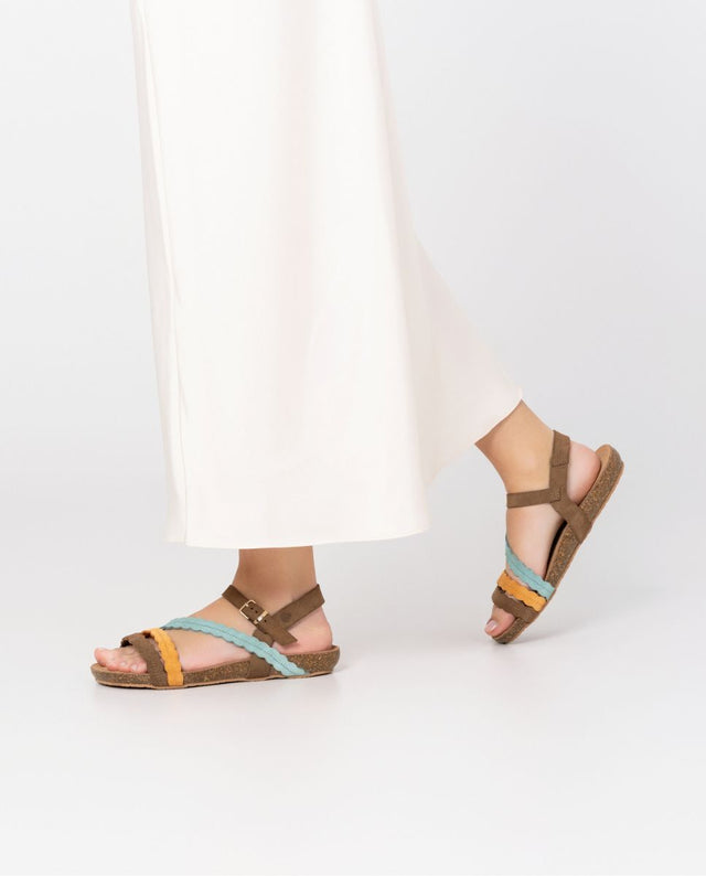 yokono Sandalia plana Ibiza 176 naranja