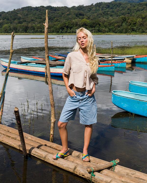 Yokono Sandalia Plana Ibiza 718 Azul