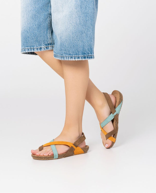 Yokono Sandalia Plana Ibiza 718 Naranja