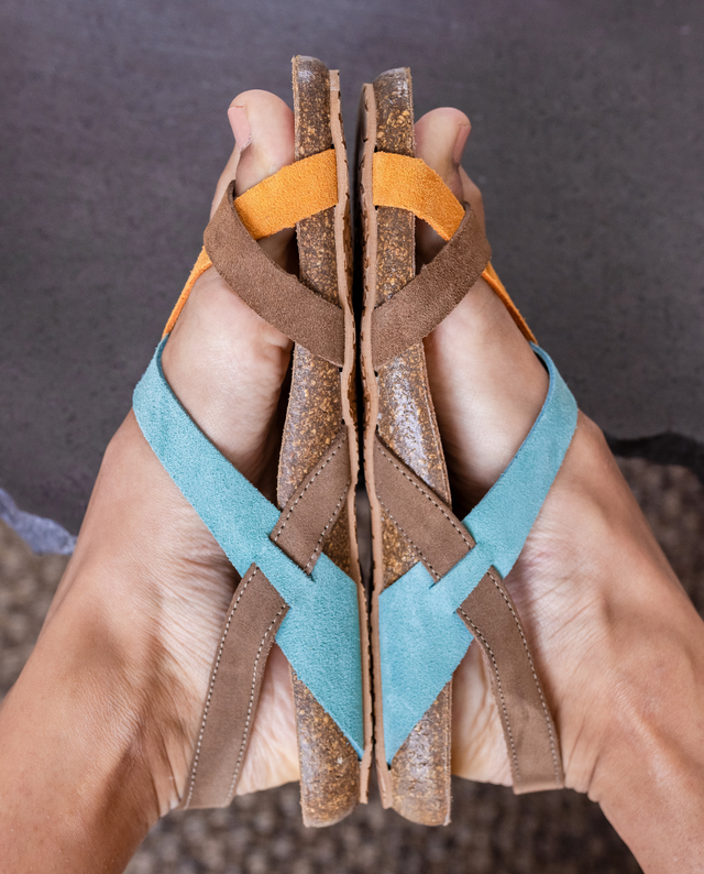 yokono Sandalia plana Ibiza 718 naranja