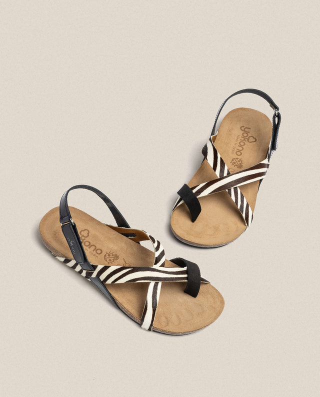 Yokono Sandalia Plana Ibiza 718 Negro