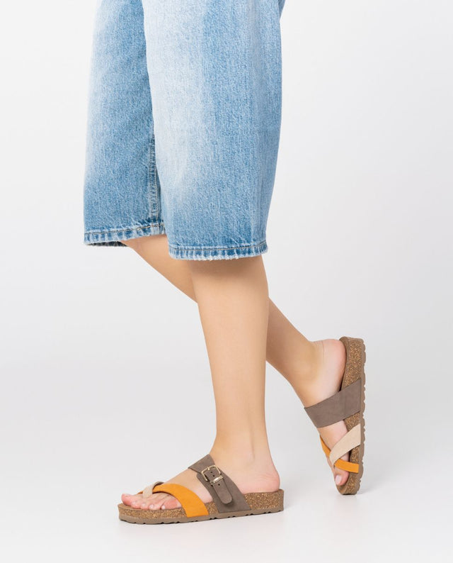 yokono Sandalia plana Jerba 091 naranja