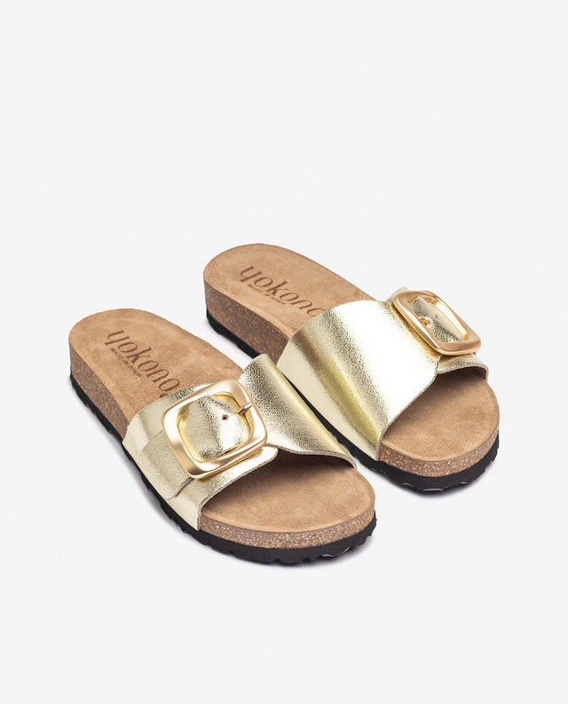 Yokono Sandalia Plana JERBA-114 Dorado