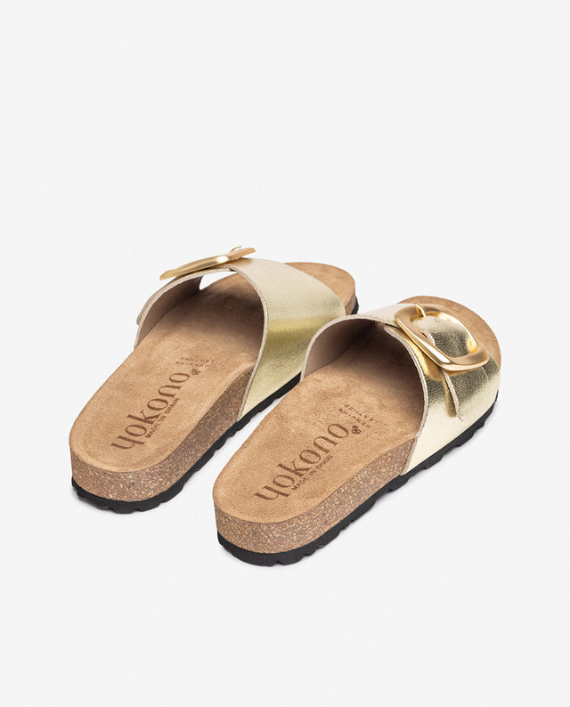 Yokono Sandalia Plana JERBA-114 Dorado