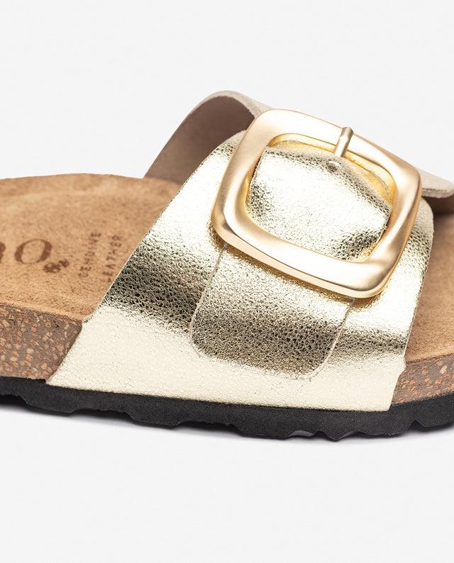 Yokono Sandalia Plana JERBA-114 Dorado