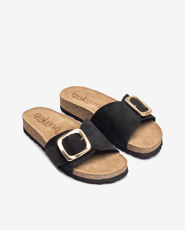 Yokono Sandalia Plana JERBA-114 Negro