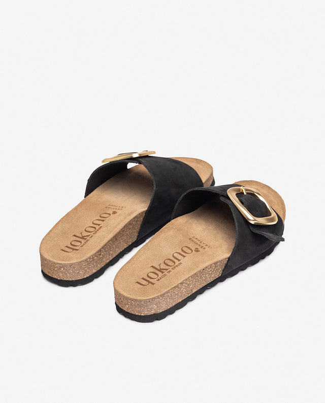 Yokono Sandalia Plana JERBA-114 Negro
