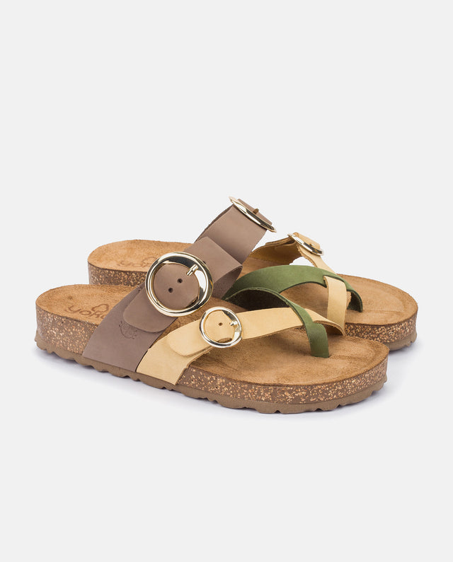 Yokono Sandalia Plana Jerba 122 Amarillo