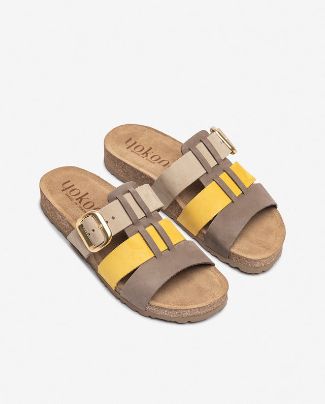 Yokono Sandalia Plana JERBA-137 Amarillo