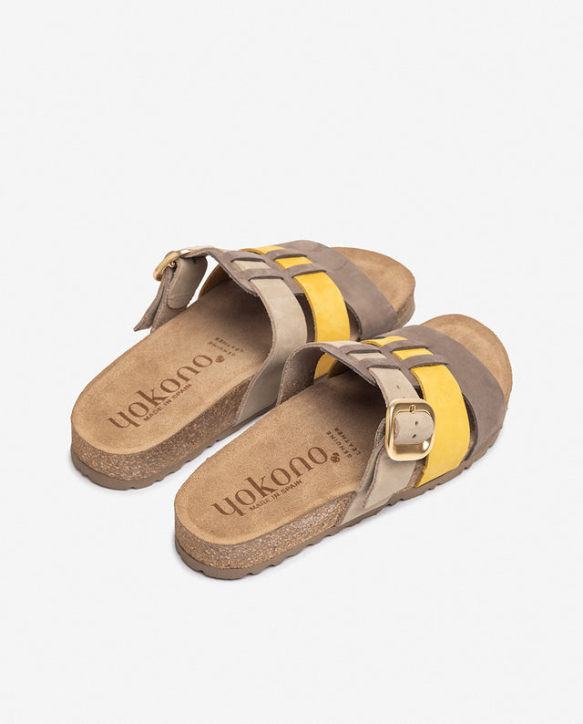 Yokono Sandalia Plana JERBA-137 Amarillo