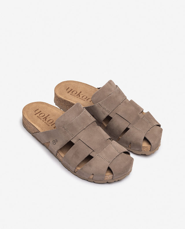 Yokono Sandalia Plana JERBA-253 Marrón