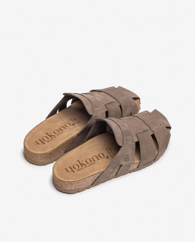 Yokono Sandalia Plana JERBA-253 Marrón