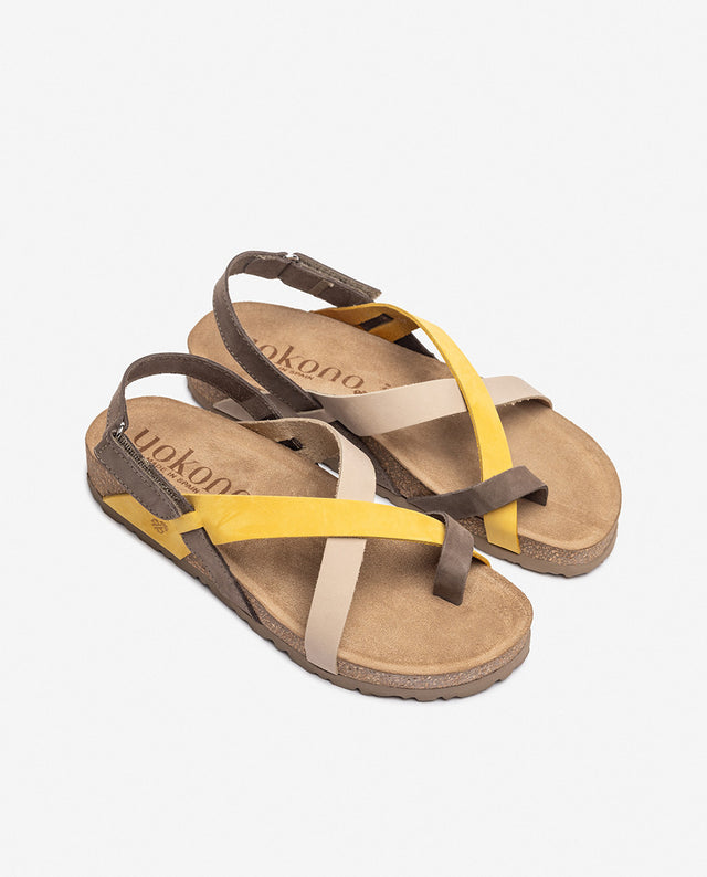 Yokono Sandalia Plana JERBA-718 Amarillo