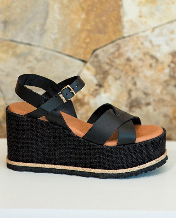 yokono Sandalia plana Lanzarote 003 negro