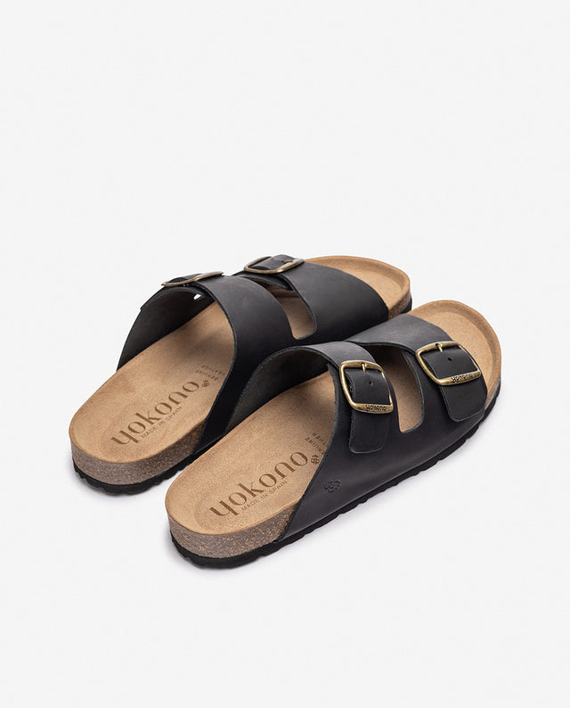Yokono Sandalia Plana MACAM-150 Negro