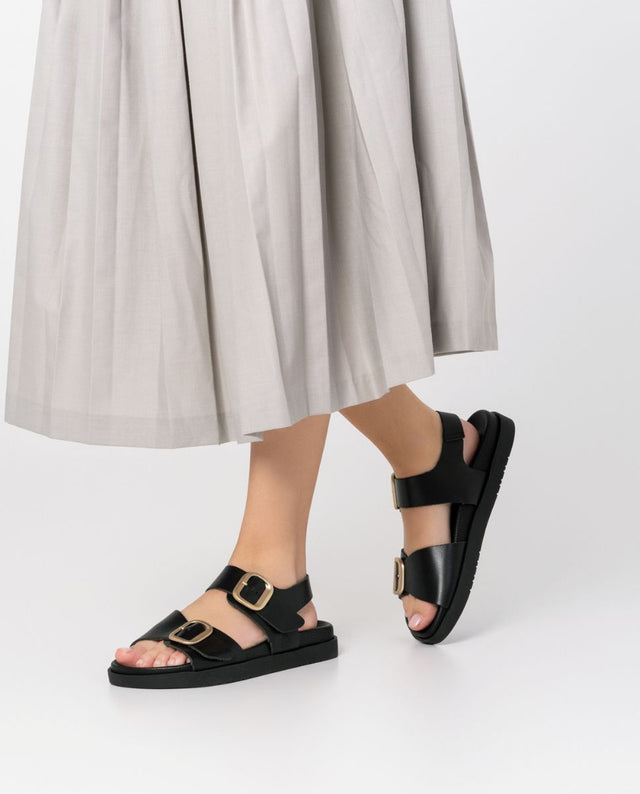 Yokono Sandalia Plana Morena 002 Negro