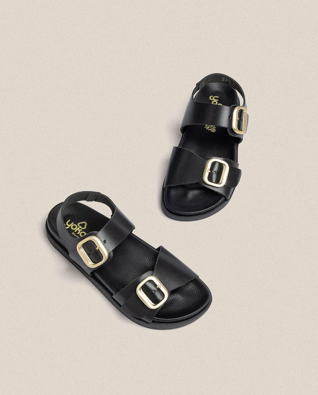 yokono Sandalia plana Morena 002 negro