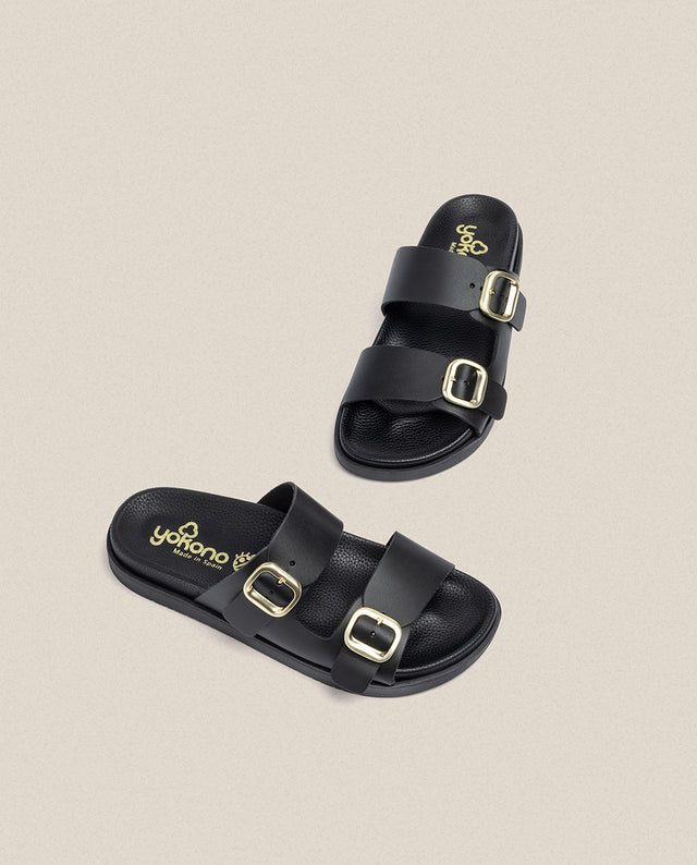 Yokono Sandalia Plana Morena 004 Negro