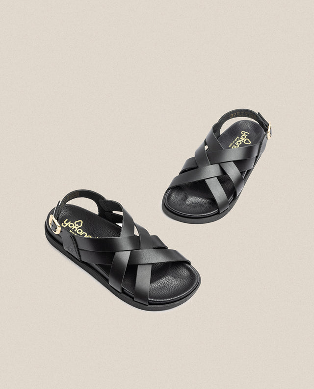 Yokono Sandalia Plana Morena 005 Negro