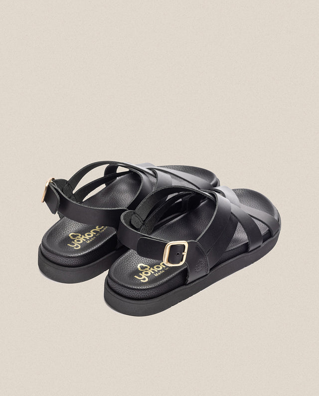 Yokono Sandalia Plana Morena 005 Negro
