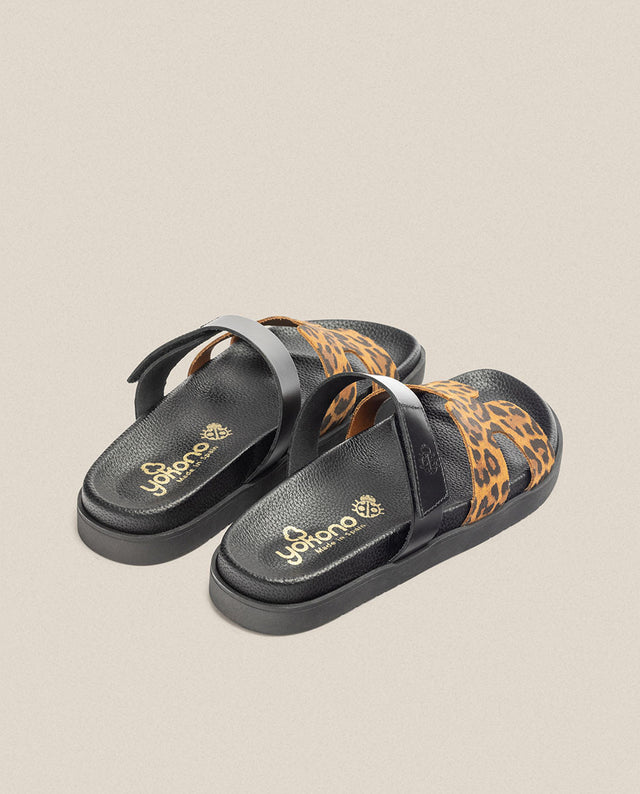 Yokono Sandalia Plana Morena 125 Leopardo