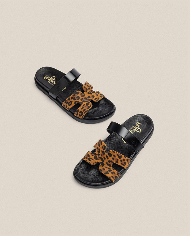 yokono Sandalia plana Morena 125 leopardo