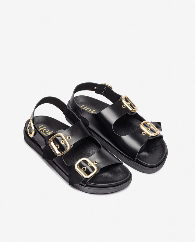 Yokono Sandalia Plana MORENA-253 Negro