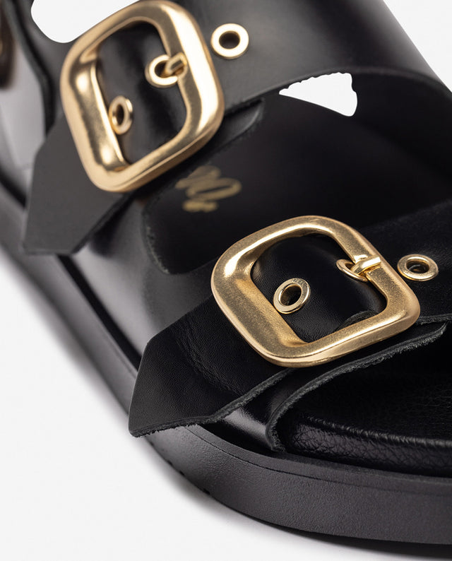 Yokono Sandalia Plana MORENA-253 Negro