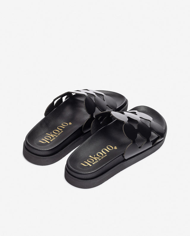 Yokono Sandalia Plana MORENA-256 Negro