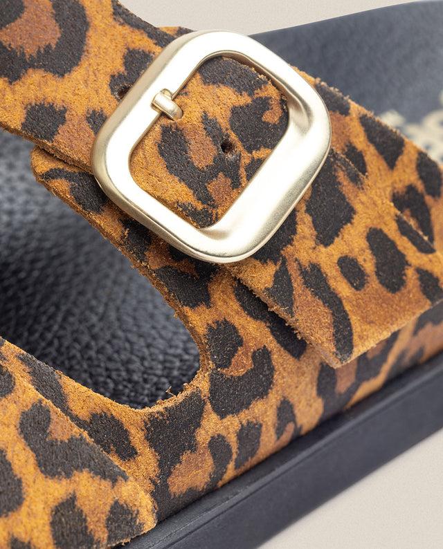 Yokono Sandalia Plana Morena 700 Leopardo