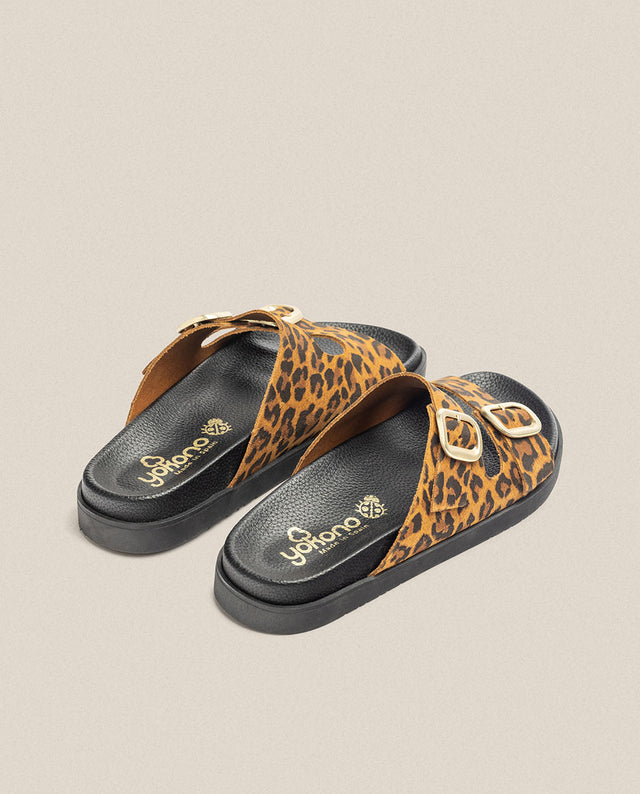 Yokono Sandalia Plana Morena 700 Leopardo
