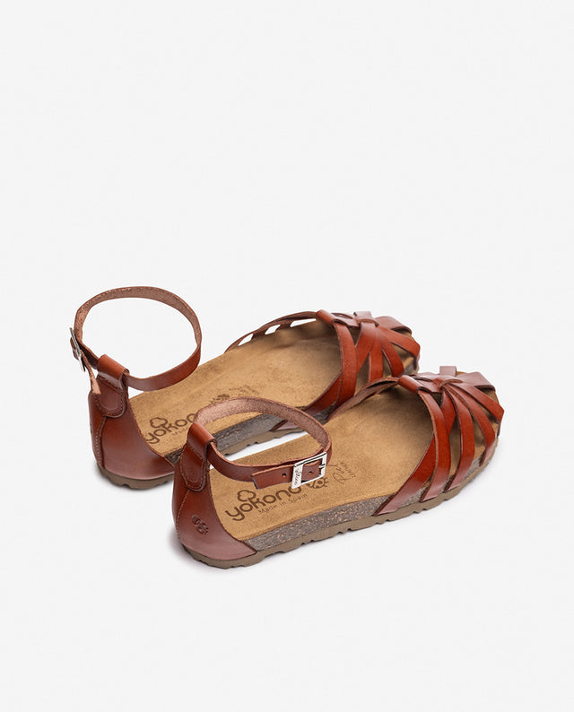 Yokono Sandalia Plana VILLA-011 Marrón