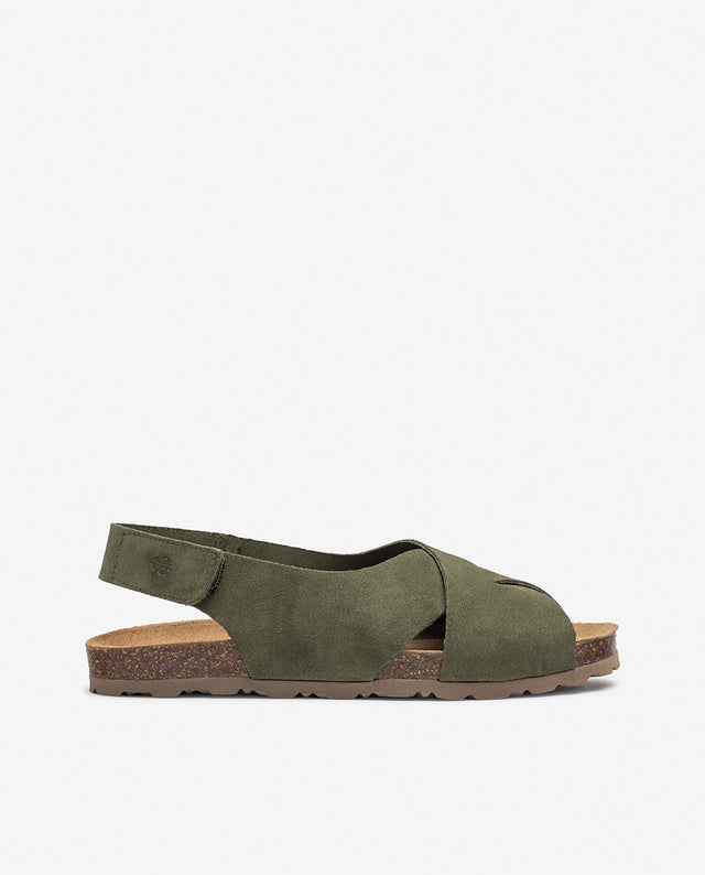 yokono Sandalia plana VILLA-175 verde