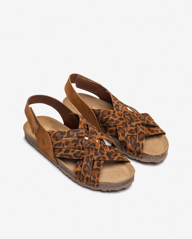 Yokono Sandalia Plana VILLA-251 Leopardo