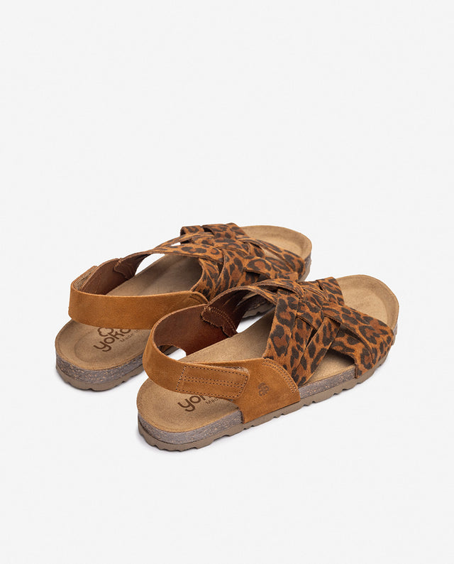 Yokono Sandalia Plana VILLA-251 Leopardo