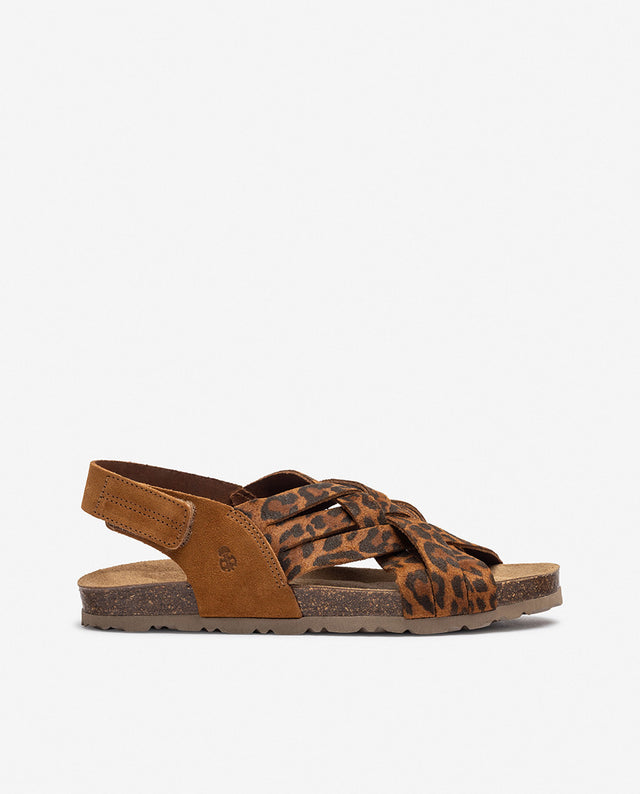 yokono Sandalia plana VILLA-251 leopardo