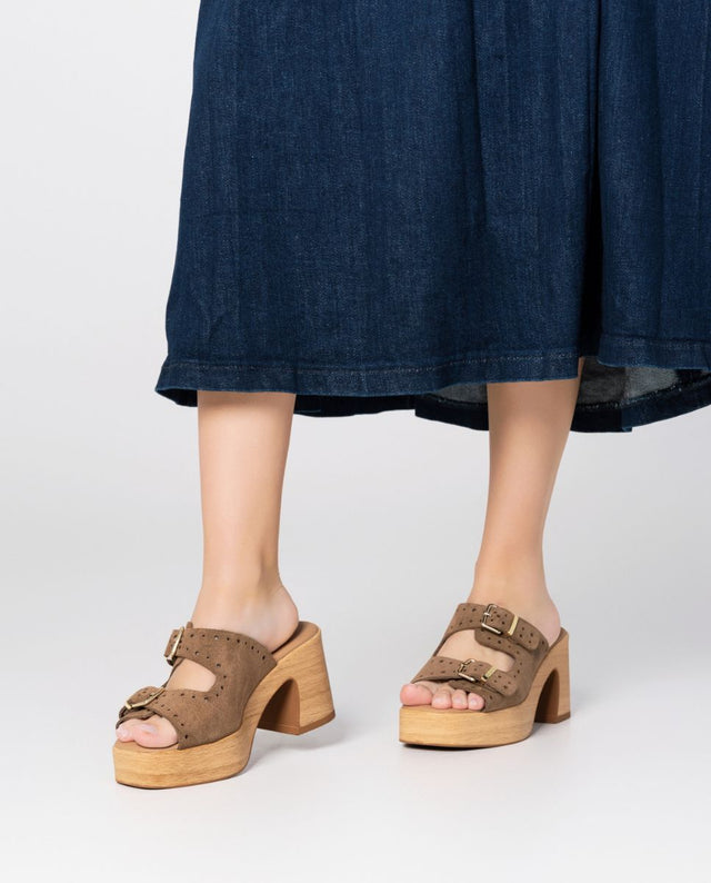 Yokono Sandalia Tacón Bonai 003 Marrón