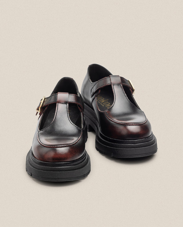 Yokono Zapato Plano CHAM-003 Burdeos