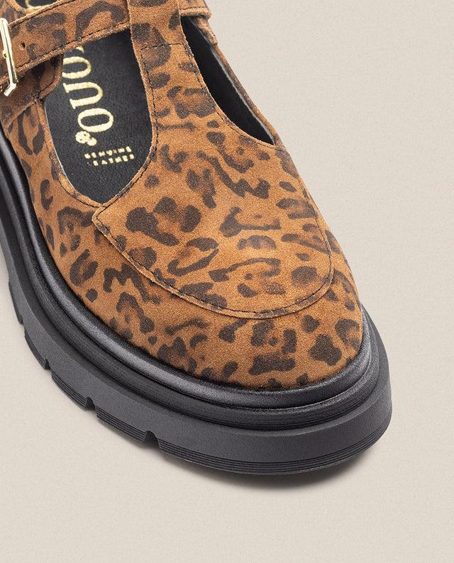 Yokono Zapato Plano CHAM-003 Leopardo