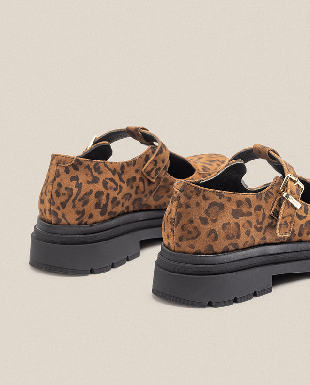 Yokono Zapato Plano CHAM-003 Leopardo