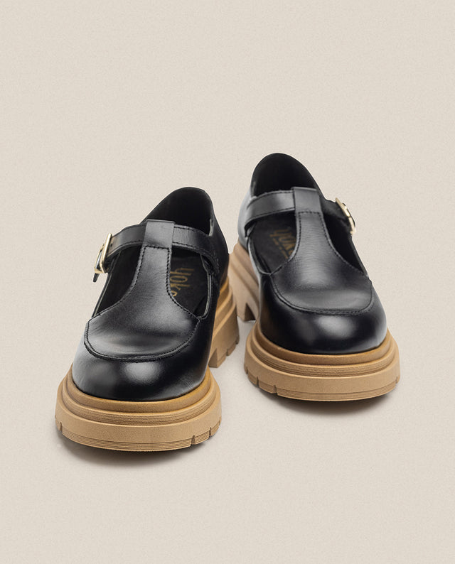 Yokono Zapato Plano CHAM-003 Negro