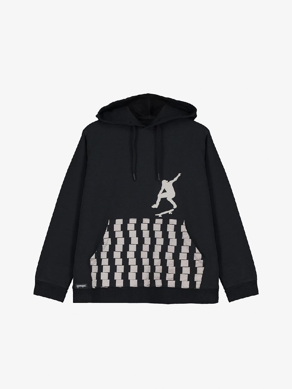 yporqué OPTICAL EFFECT BIG HOODIE