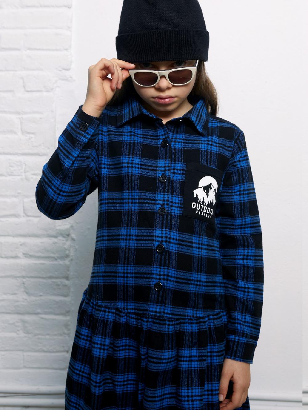 Yporqué PLAID LONG DRESS