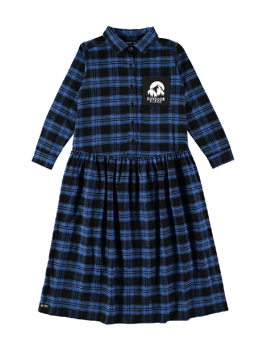 yporqué PLAID LONG DRESS