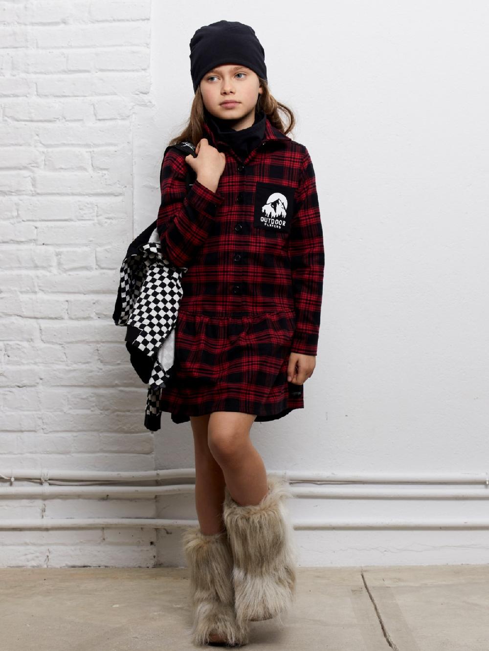 Yporqué PLAID SHORT DRESS