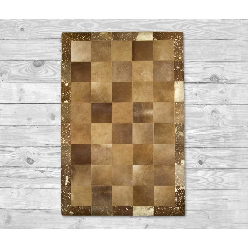 Zerimar Shoes Alfombra Patchwork Piel De Vaca EARTH - Varias Medidas