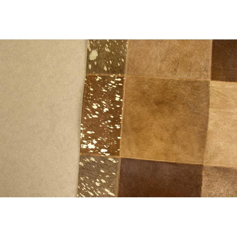 Zerimar Shoes Alfombra Patchwork Piel De Vaca EARTH - Varias Medidas