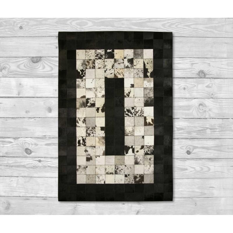 Zerimar Shoes Alfombra Patchwork Piel De Vaca LIMESTONE - Varias Medidas