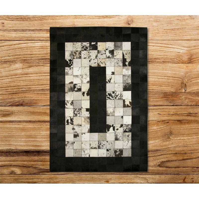 Zerimar Shoes Alfombra Patchwork Piel De Vaca LIMESTONE - Varias Medidas